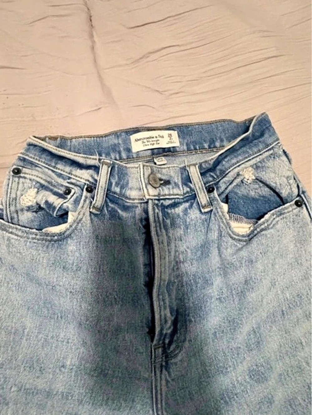 Abercrombie & Fitch The 90s Straight Curve Love Jeans Blue Size 4